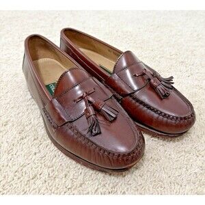 Cole Haan Pinch Tassel Loafer Mens Size 10 D Mahogany Dress Shoes Green Label
